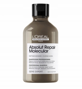 Loreal Absolut Repair MOLECULAR Szampon wzmacniający z peptydami 300ml